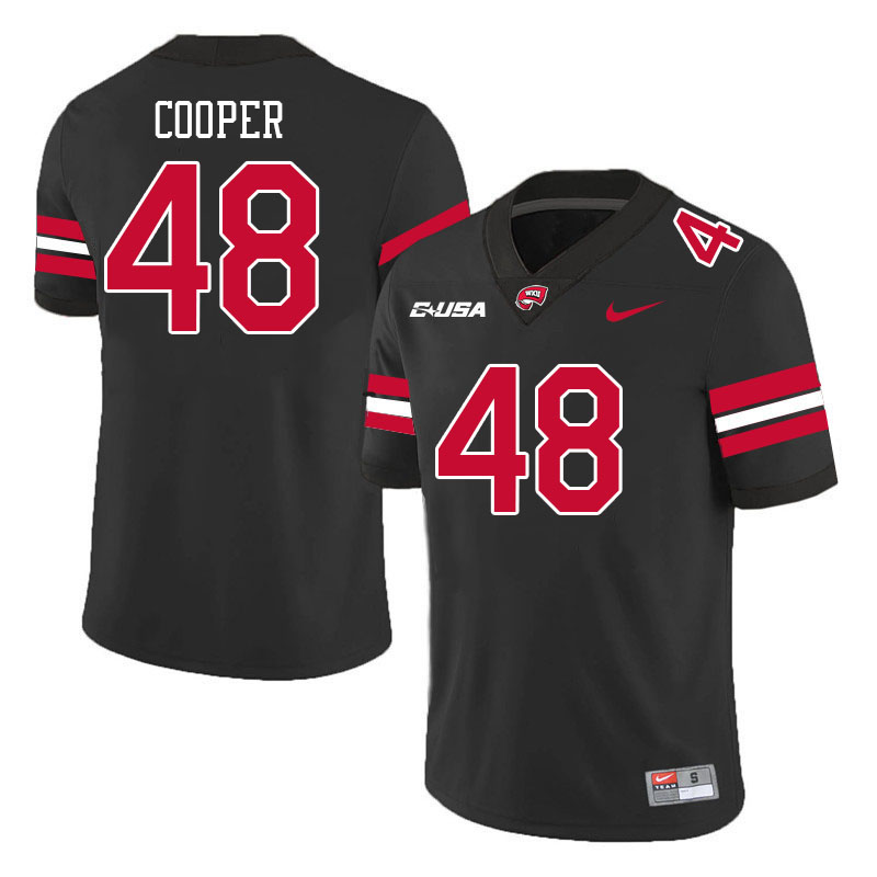 Western Kentucky Hilltoppers #48 Niko Cooper College Football Jerseys Stitched Sale-Black